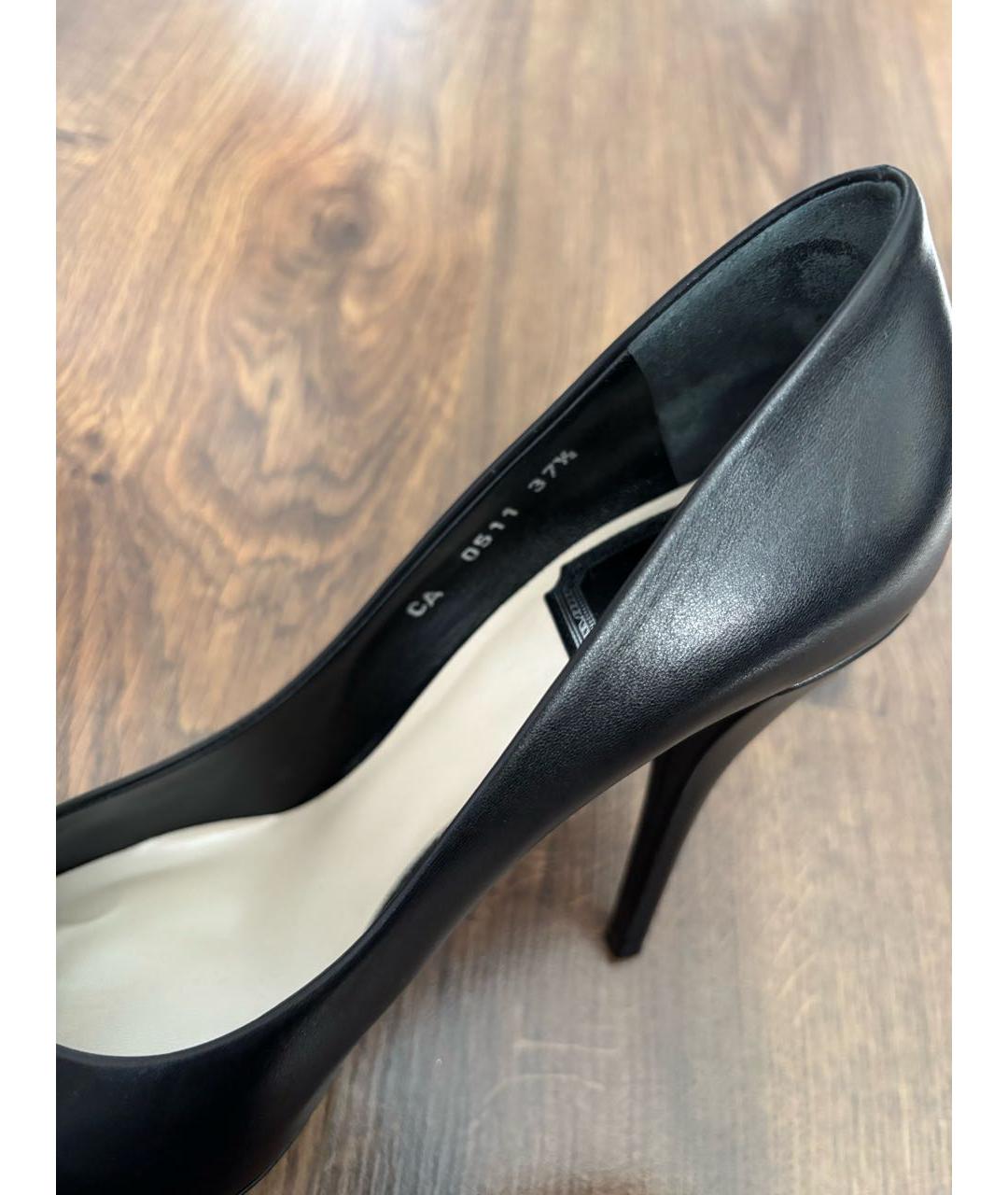 CHRISTIAN DIOR Черные кожаные туфли, фото 4
