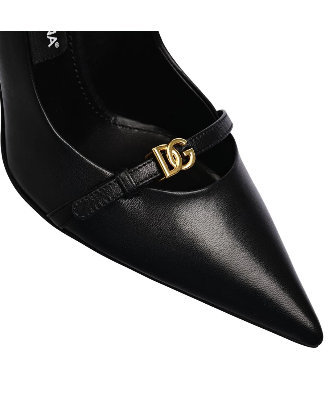 DOLCE&GABBANA Черные кожаные туфли, фото 4