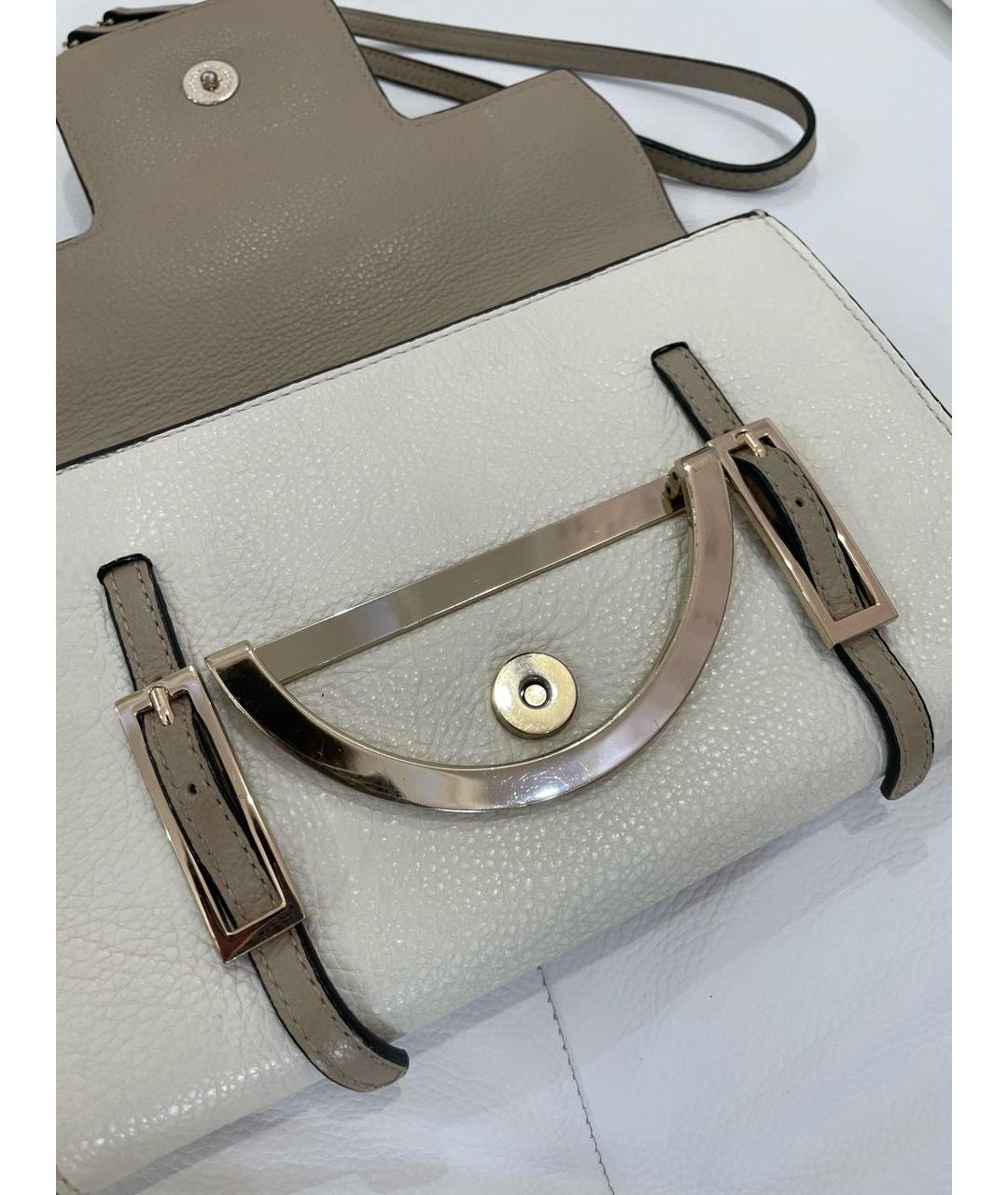 COCCINELLE Белая кожаная сумка через плечо, фото 7