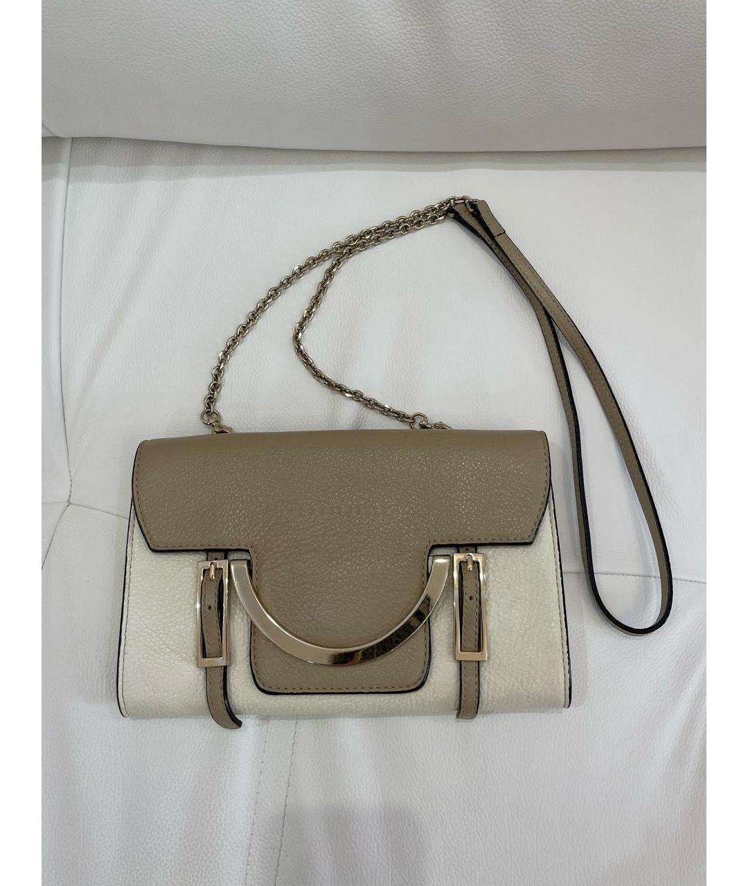 COCCINELLE Белая кожаная сумка через плечо, фото 6