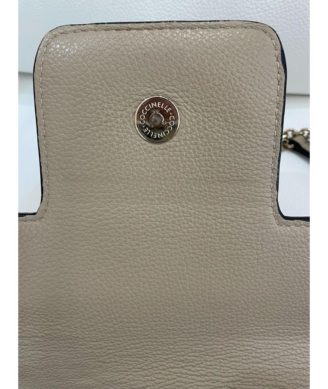 COCCINELLE Белая кожаная сумка через плечо, фото 5