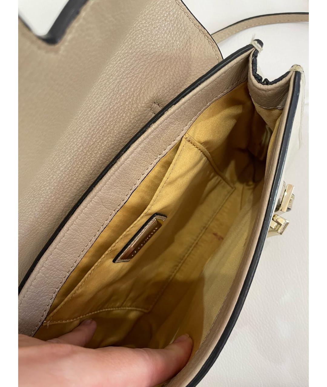 COCCINELLE Белая кожаная сумка через плечо, фото 4