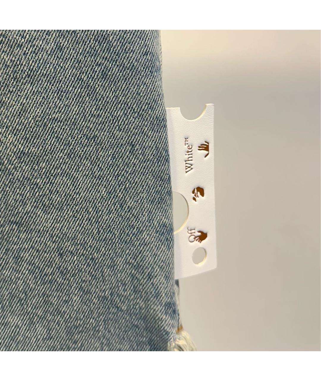 OFF-WHITE Голубые хлопковые шорты, фото 4