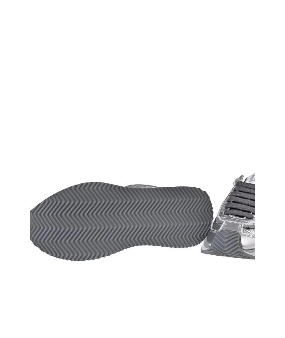 DOLCE&GABBANA Серебряные текстильные кроссовки, фото 6