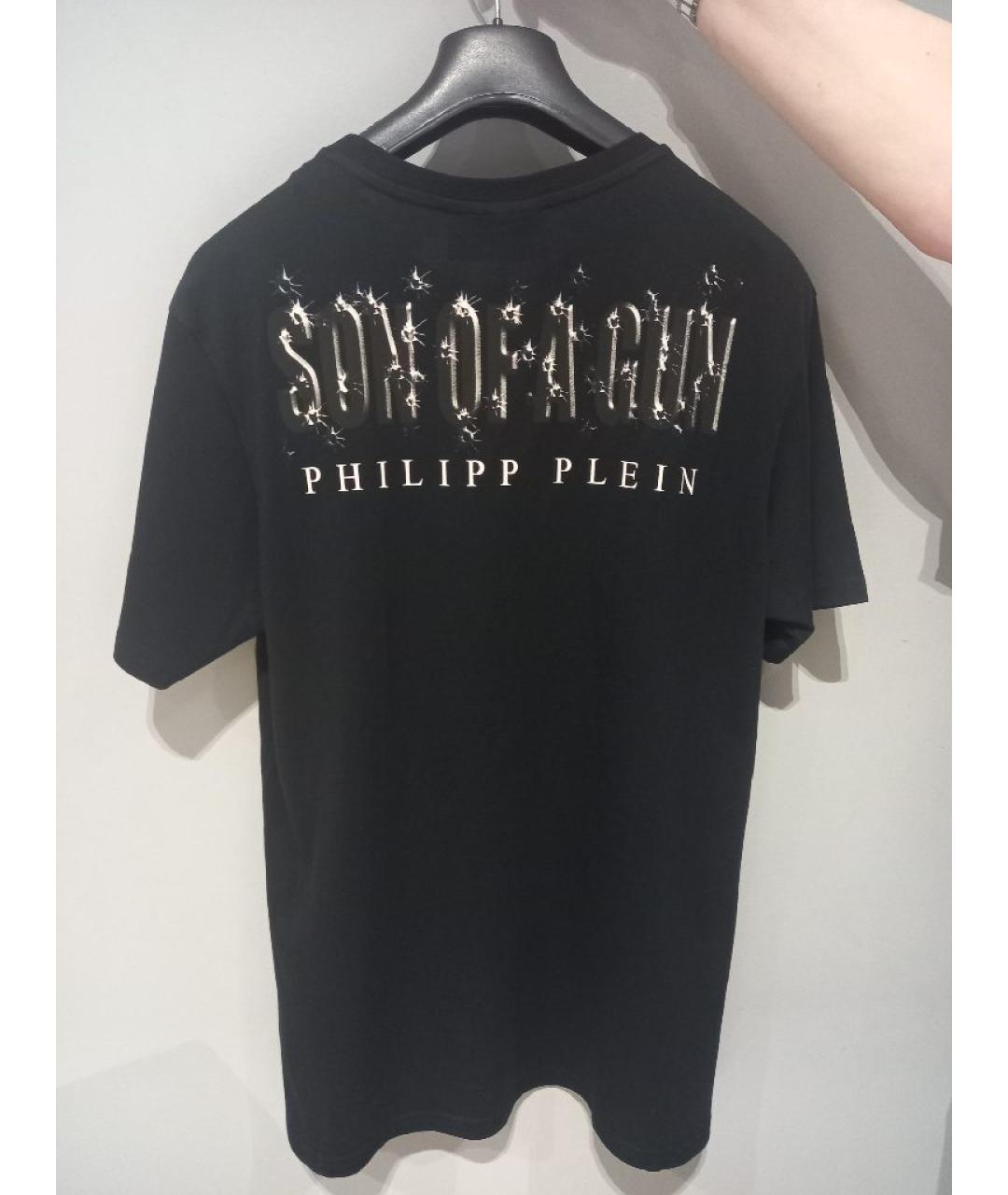 PHILIPP PLEIN Черная хлопковая футболка, фото 2