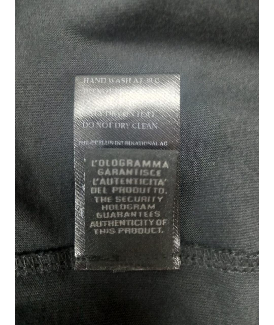 PHILIPP PLEIN Черная хлопковая футболка, фото 5