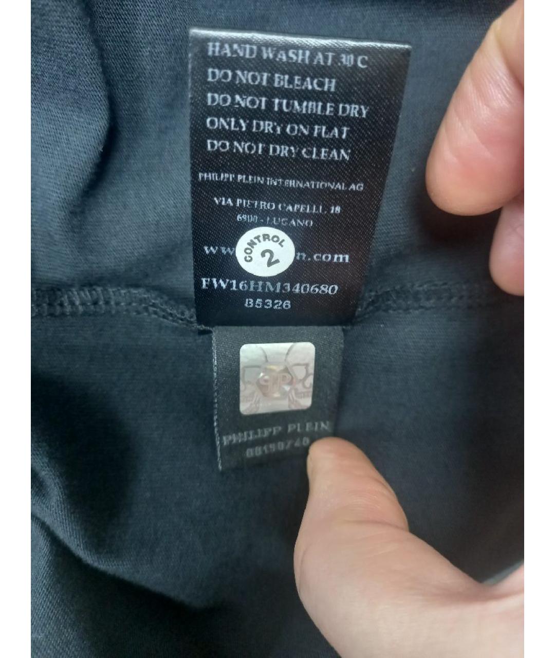 PHILIPP PLEIN Черная хлопковая футболка, фото 6