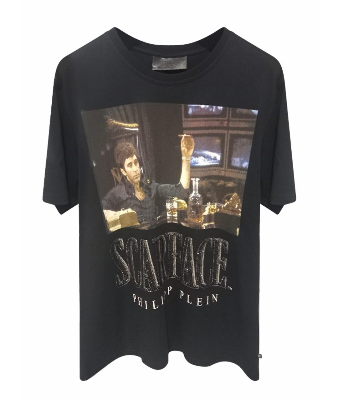 PHILIPP PLEIN Черная хлопковая футболка, фото 1