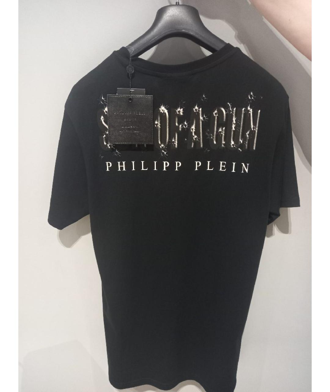 PHILIPP PLEIN Черная хлопковая футболка, фото 3