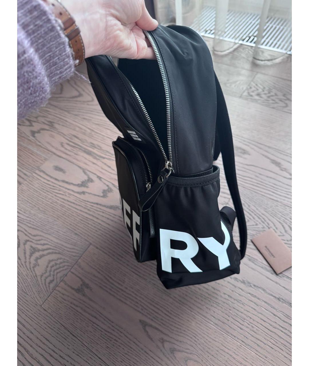 BURBERRY Черный синтетический рюкзак, фото 5