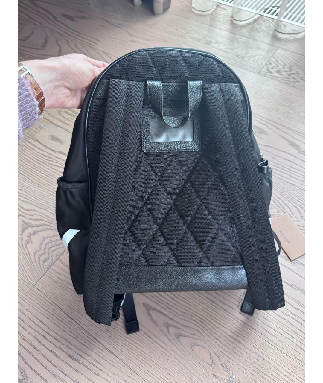 BURBERRY Черный синтетический рюкзак, фото 3