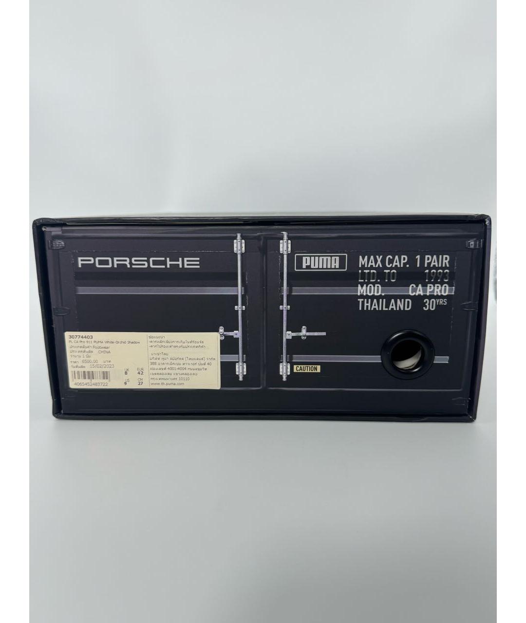 PUMA Белые кожаные низкие кроссовки / кеды, фото 6