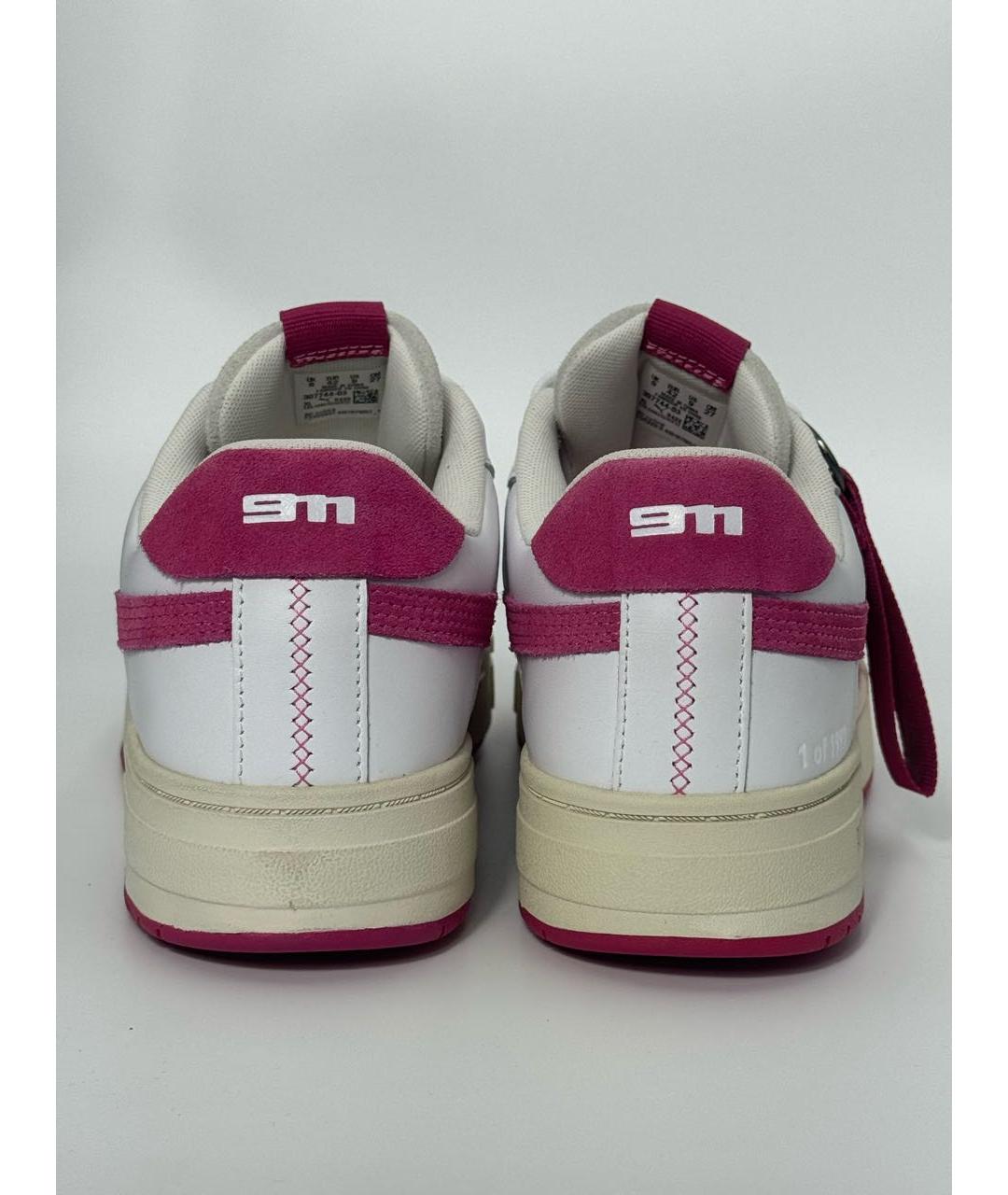 PUMA Белые кожаные низкие кроссовки / кеды, фото 4