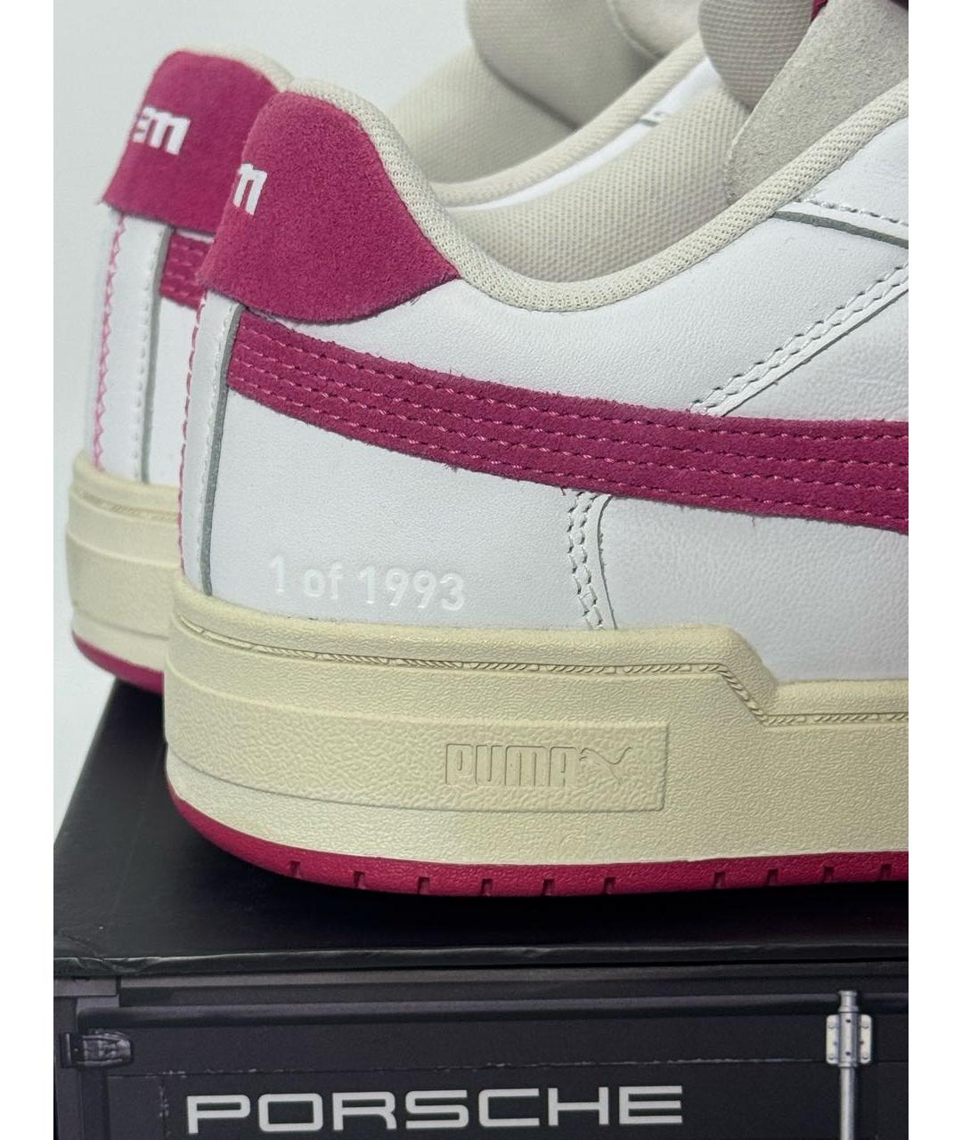 PUMA Белые кожаные низкие кроссовки / кеды, фото 7