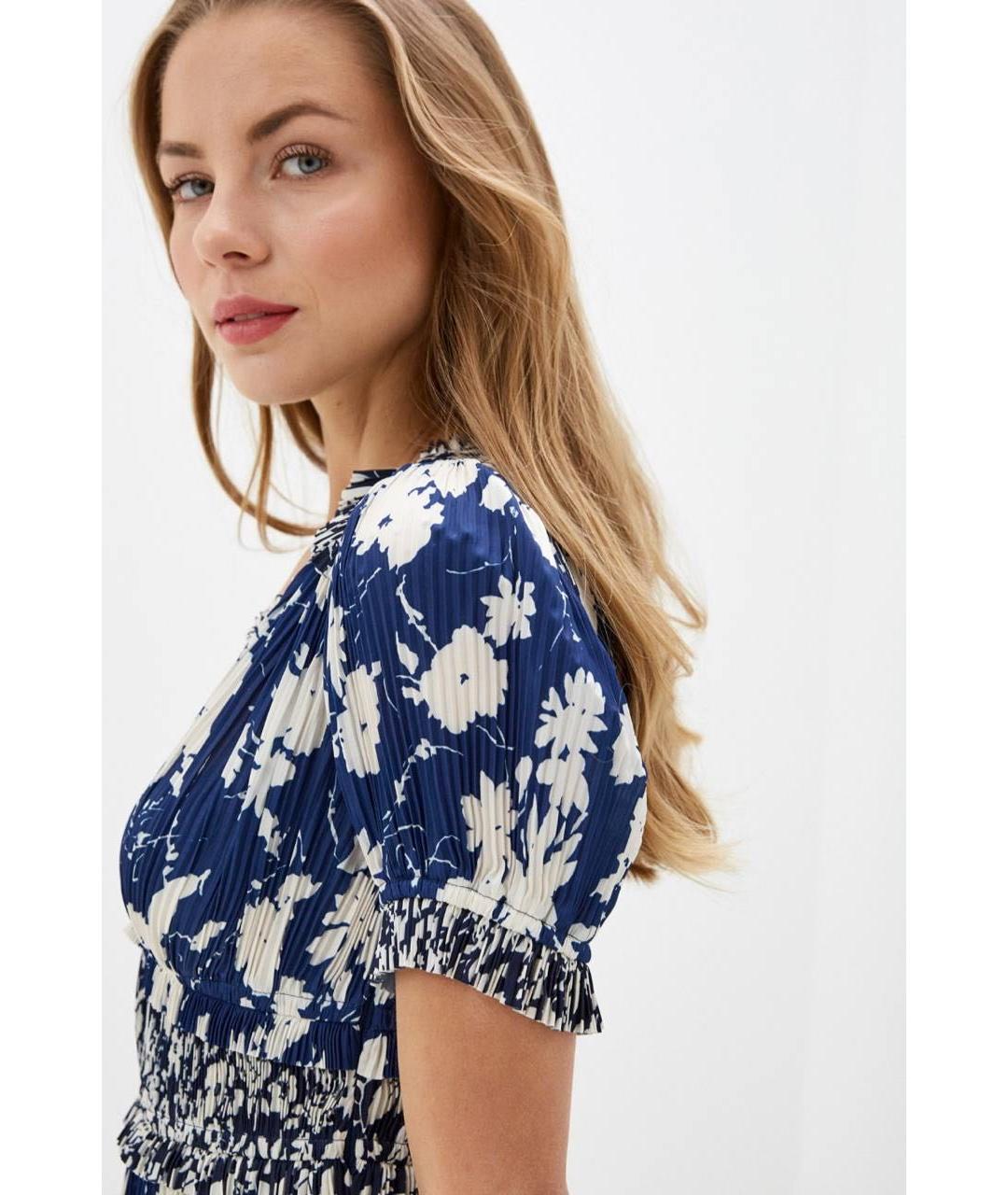 POLO RALPH LAUREN Синее полиэстеровое повседневное платье, фото 4