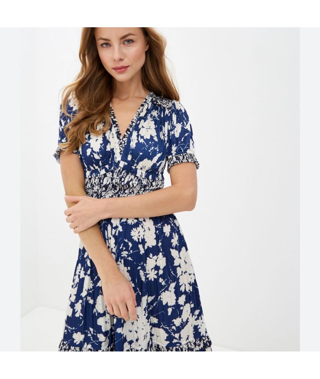 POLO RALPH LAUREN Синее полиэстеровое повседневное платье, фото 7