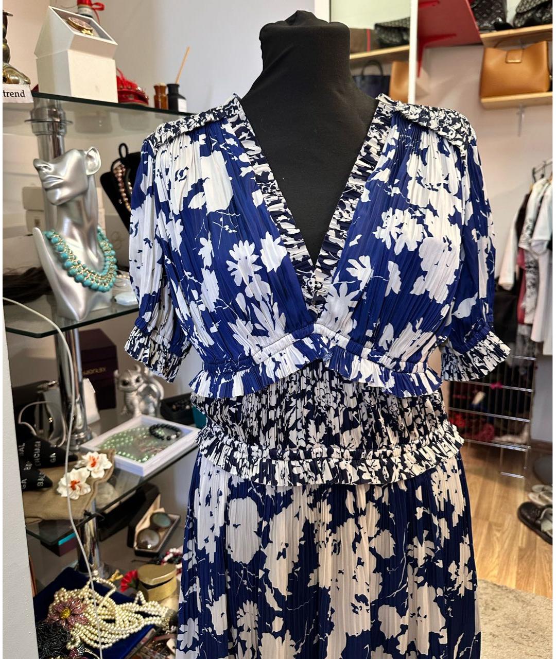 POLO RALPH LAUREN Синее полиэстеровое повседневное платье, фото 3