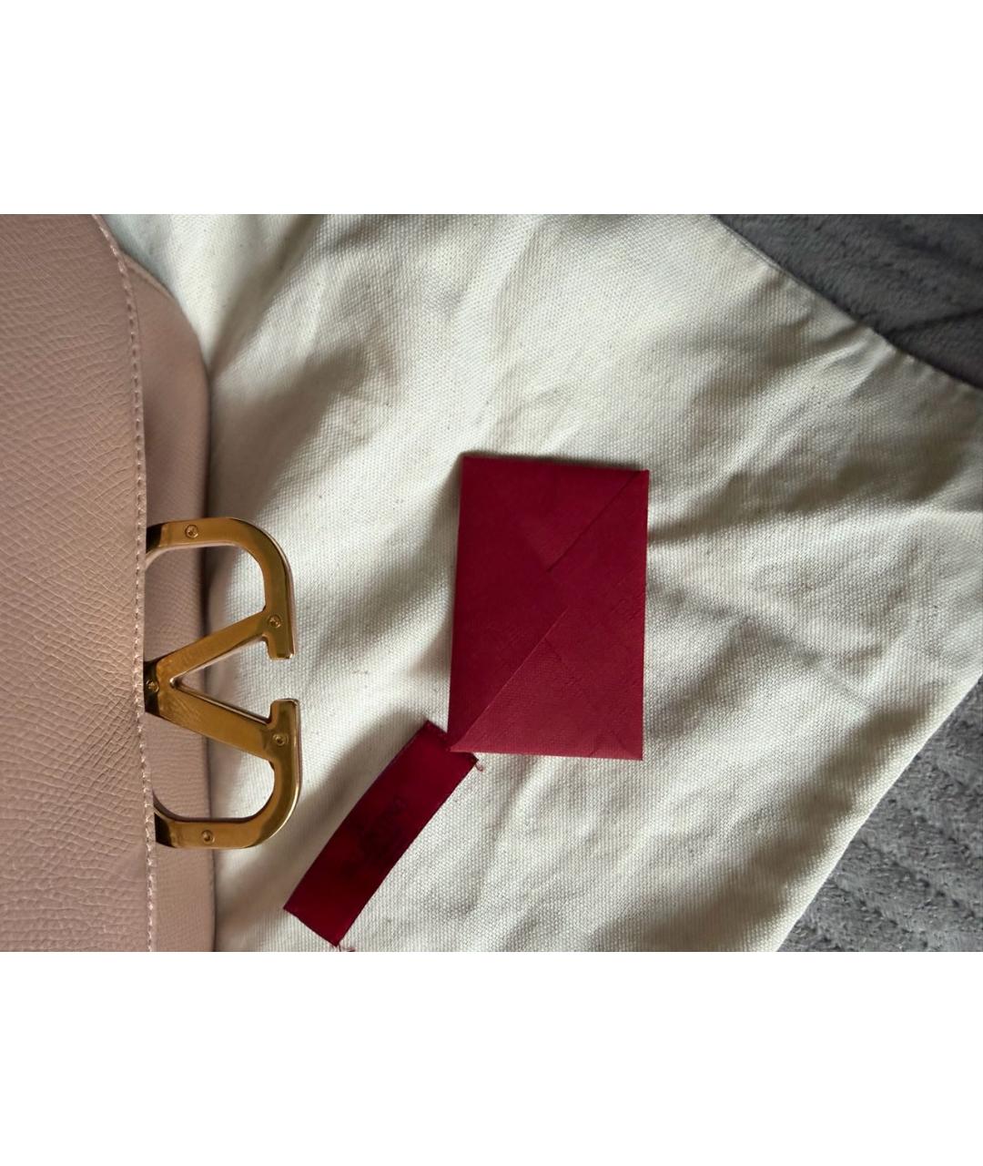 VALENTINO Бежевая кожаная сумка через плечо, фото 5