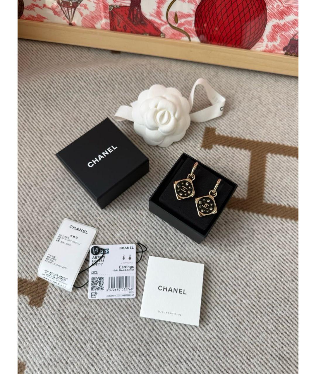 CHANEL Золотые серьги, фото 4