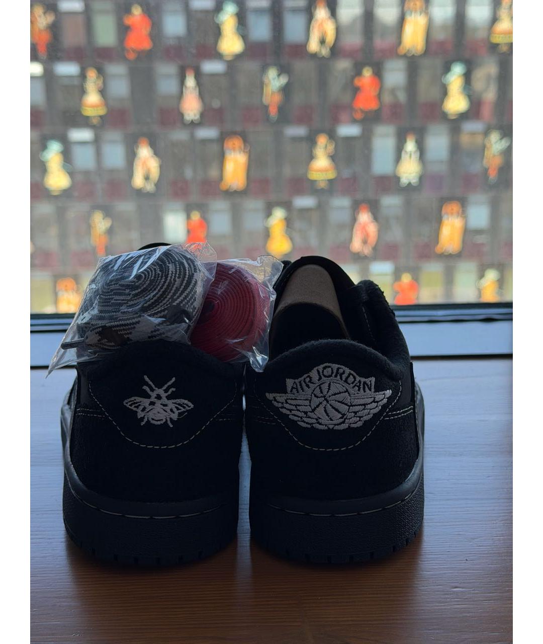 NIKE Черные текстильные низкие кроссовки / кеды, фото 3