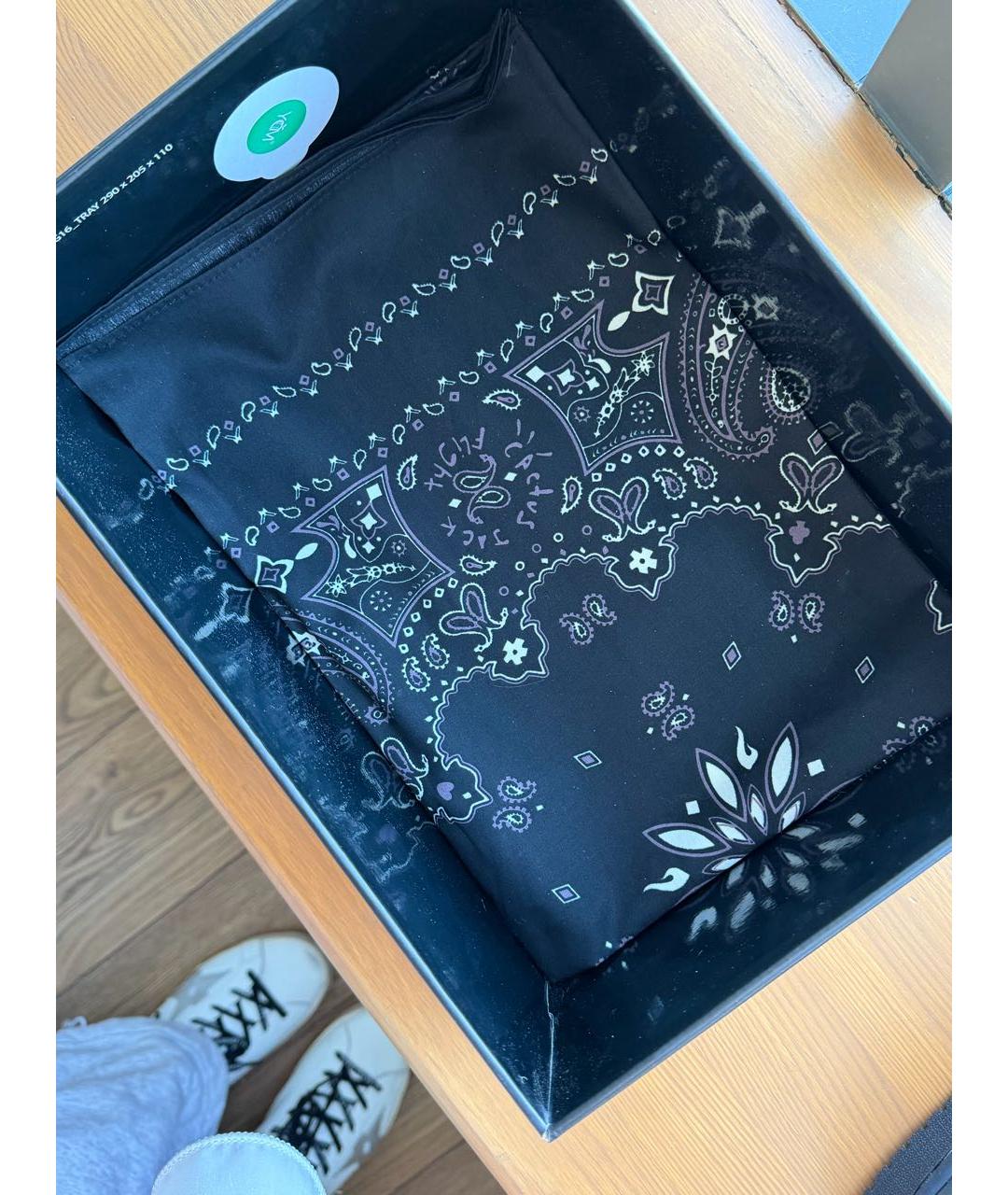 NIKE Черные текстильные низкие кроссовки / кеды, фото 5