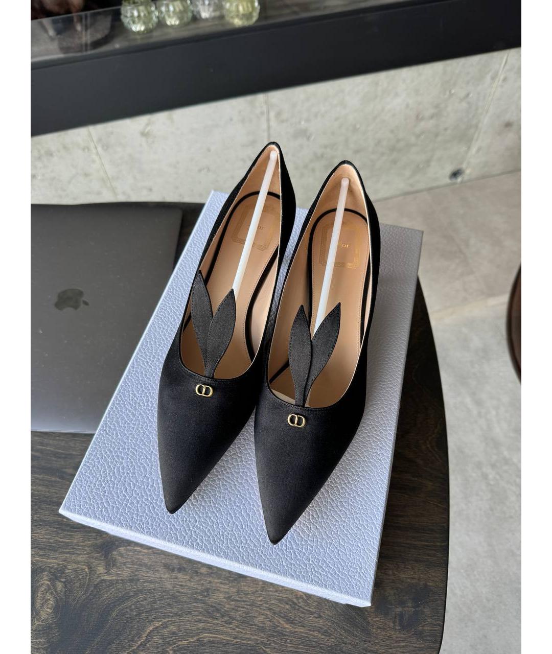 CHRISTIAN DIOR Черные кожаные туфли, фото 2