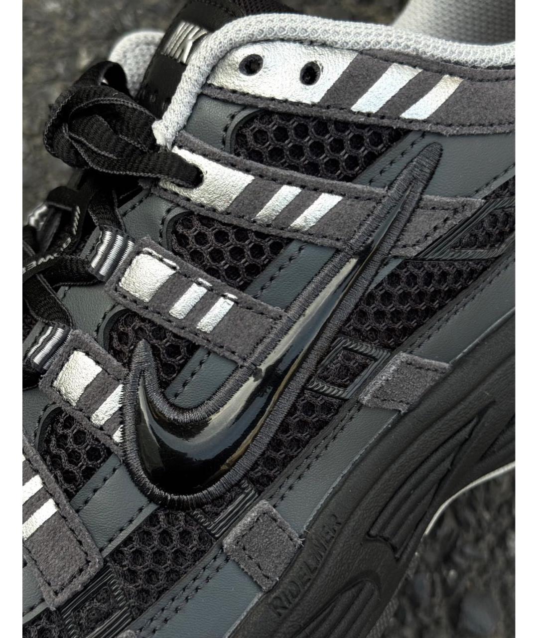 NIKE Черные текстильные низкие кроссовки / кеды, фото 7