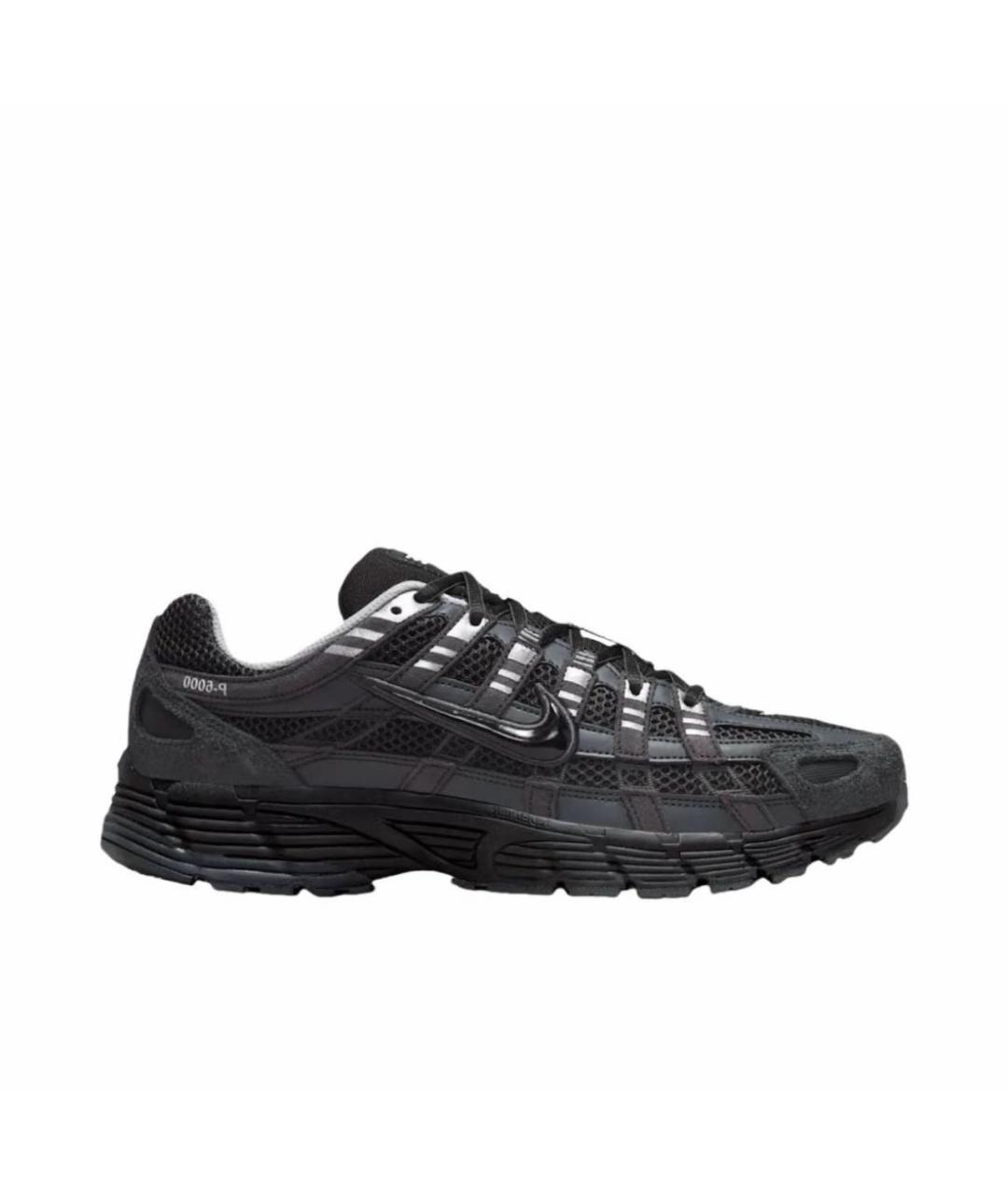 NIKE Черные текстильные низкие кроссовки / кеды, фото 1