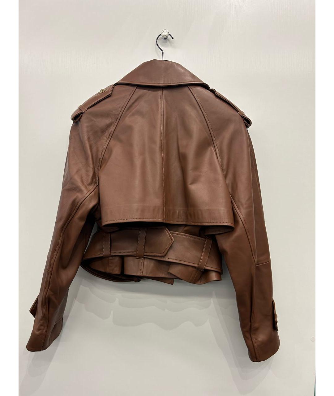 ZIMMERMANN Коричневая кожаная куртка, фото 2