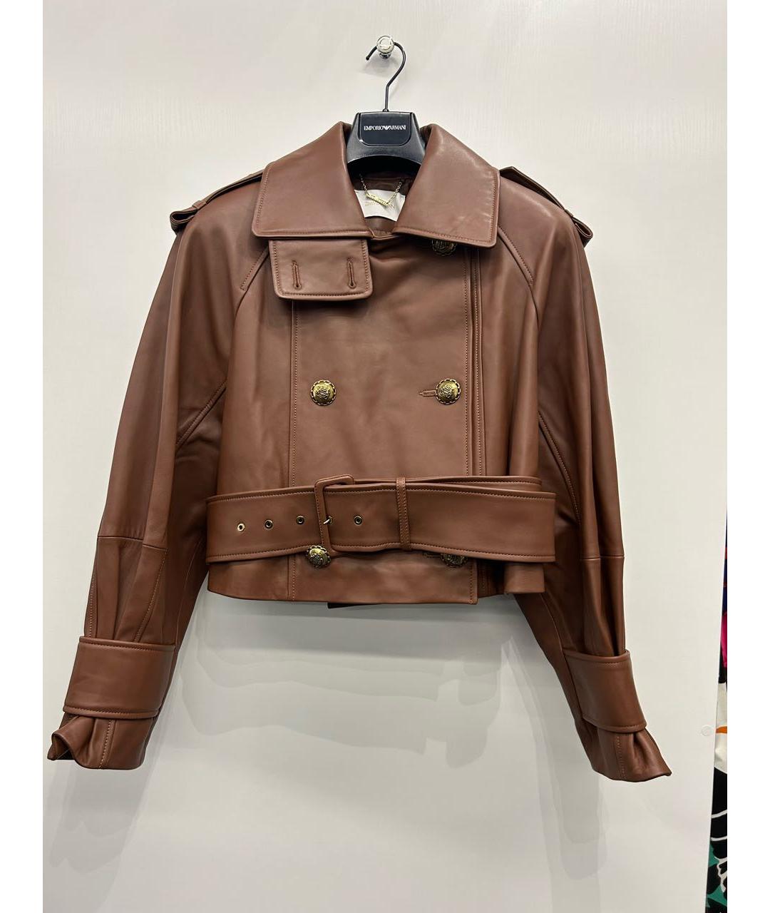 ZIMMERMANN Коричневая кожаная куртка, фото 9