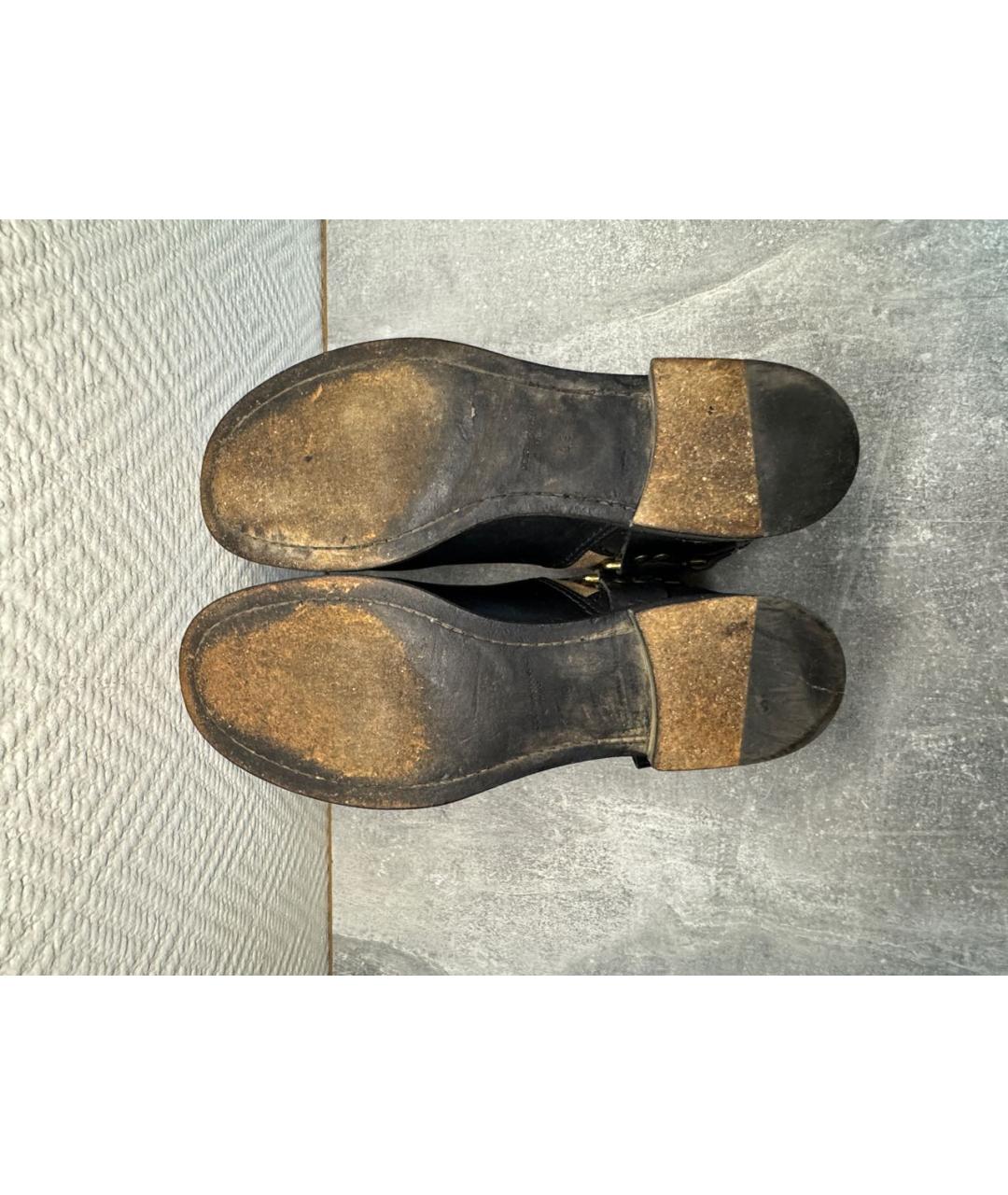 DOLCE&GABBANA Черные кожаные ботинки, фото 6