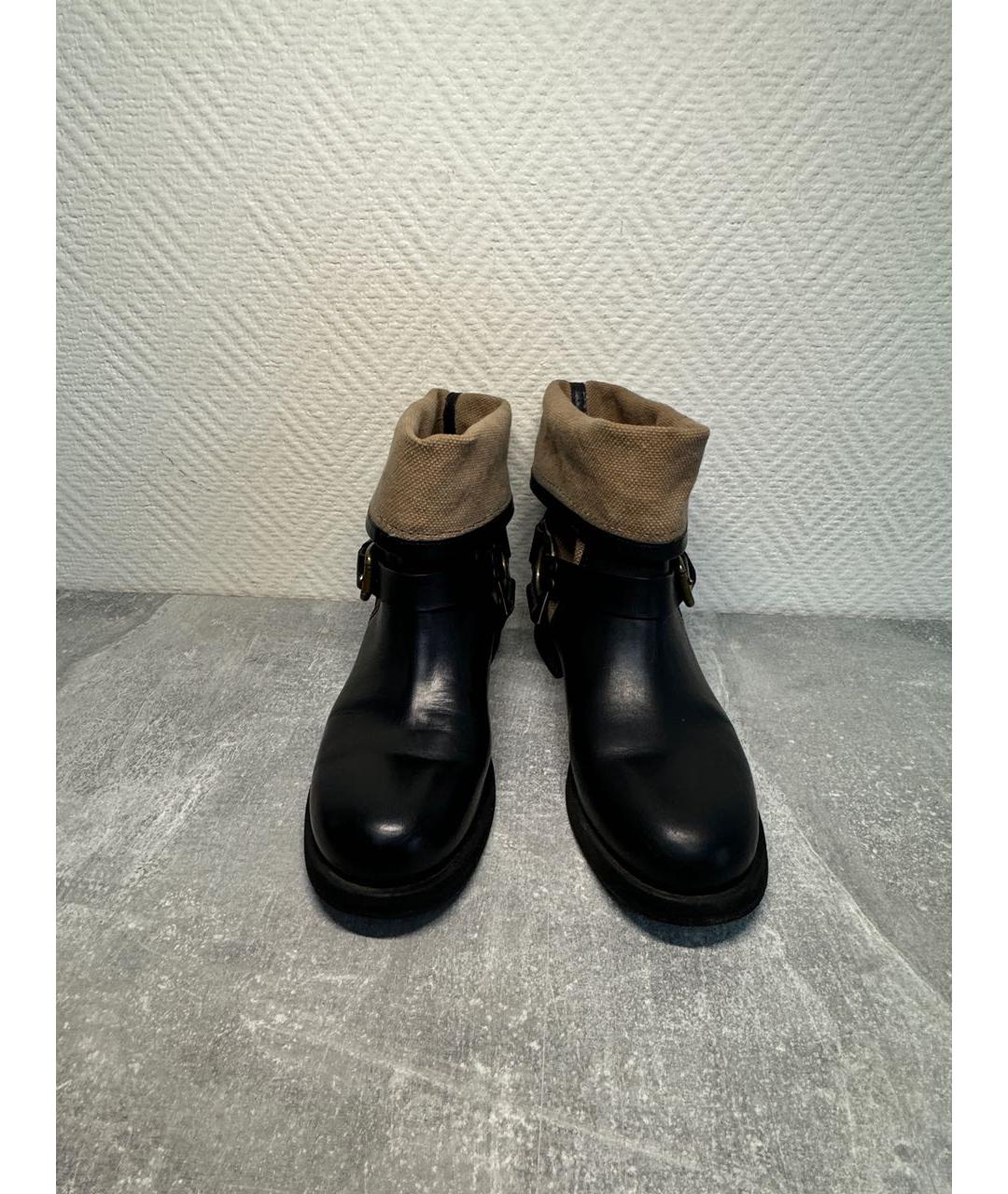 DOLCE&GABBANA Черные кожаные ботинки, фото 7