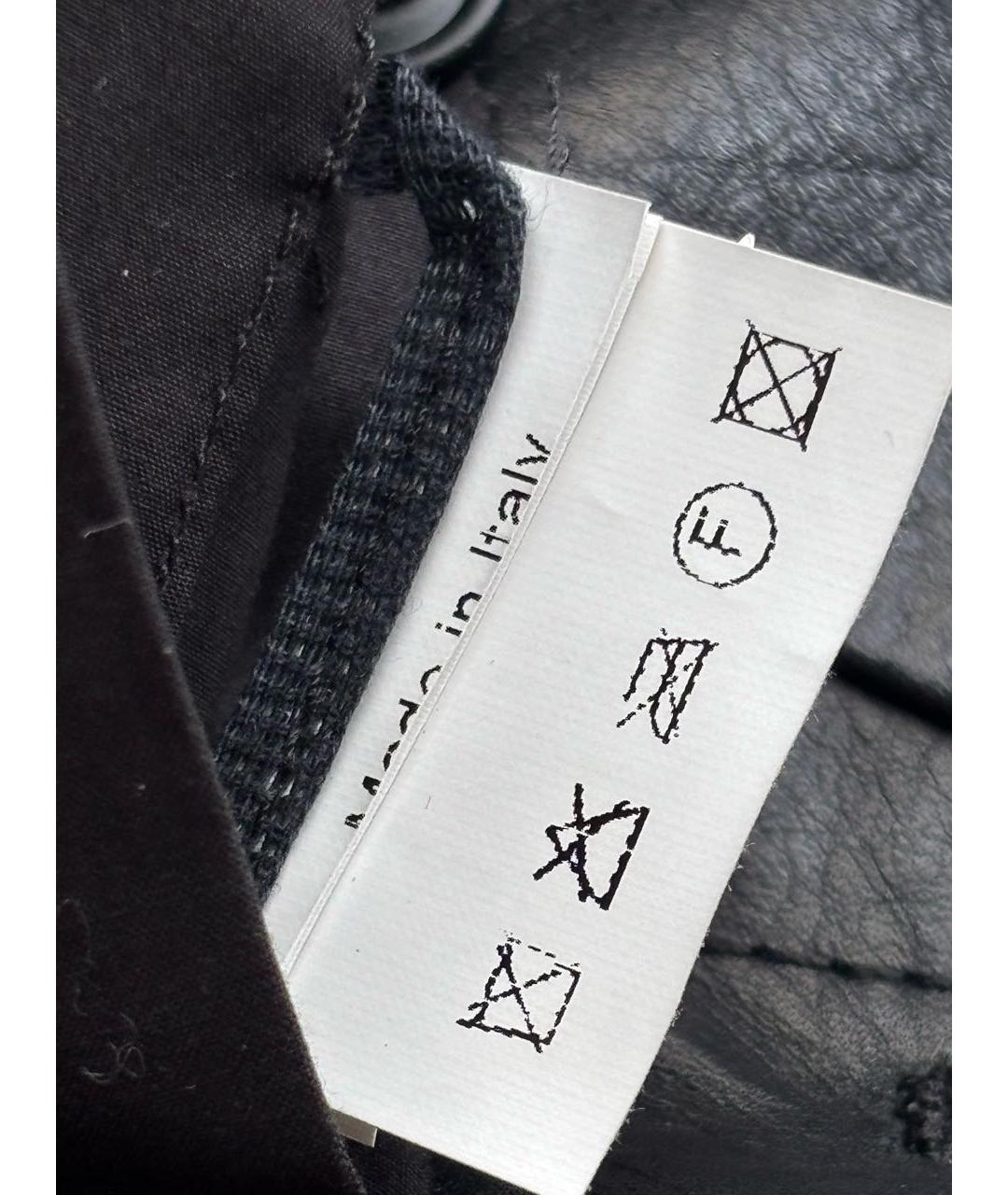 RICK OWENS Черная кожаная куртка, фото 5