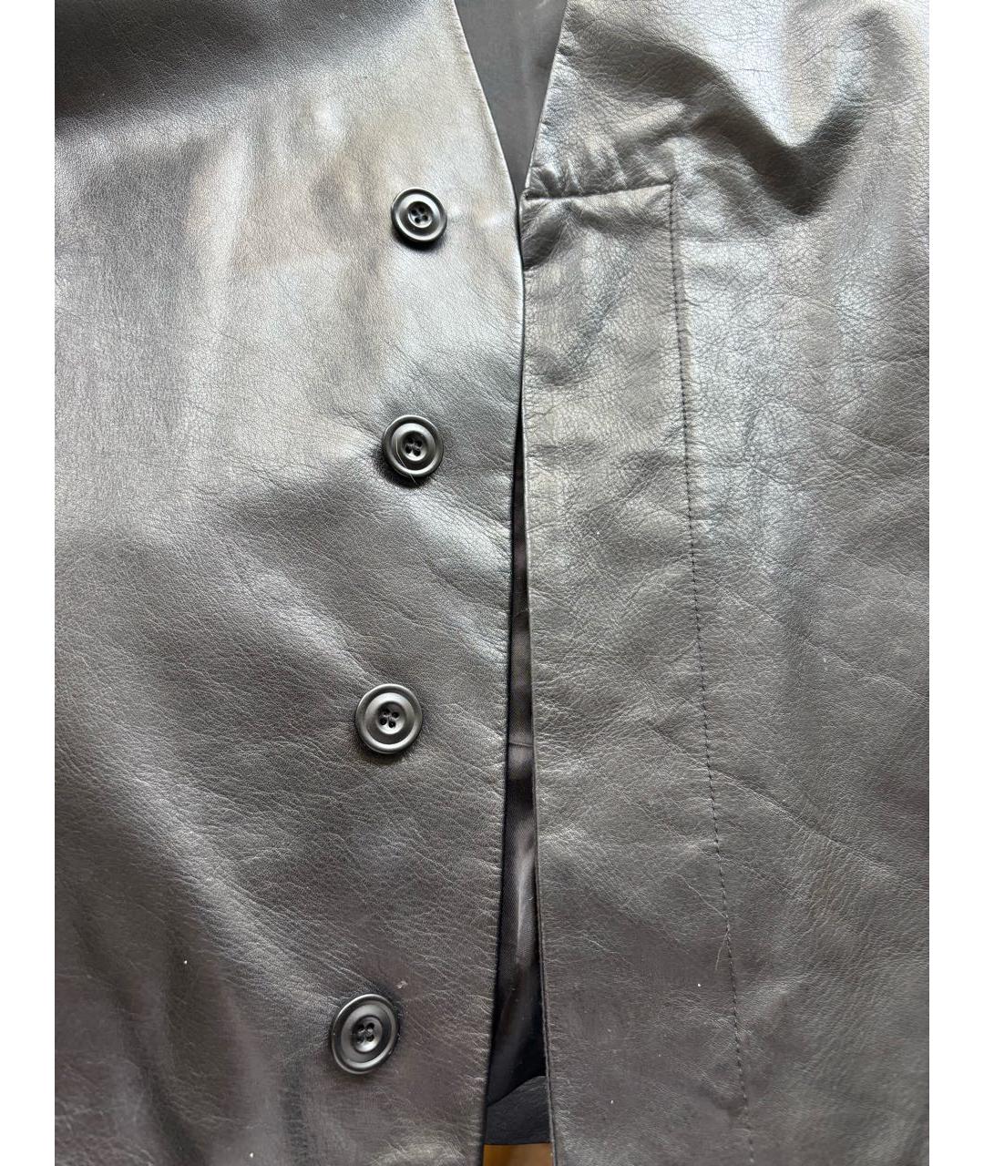 RICK OWENS Черная кожаная куртка, фото 4