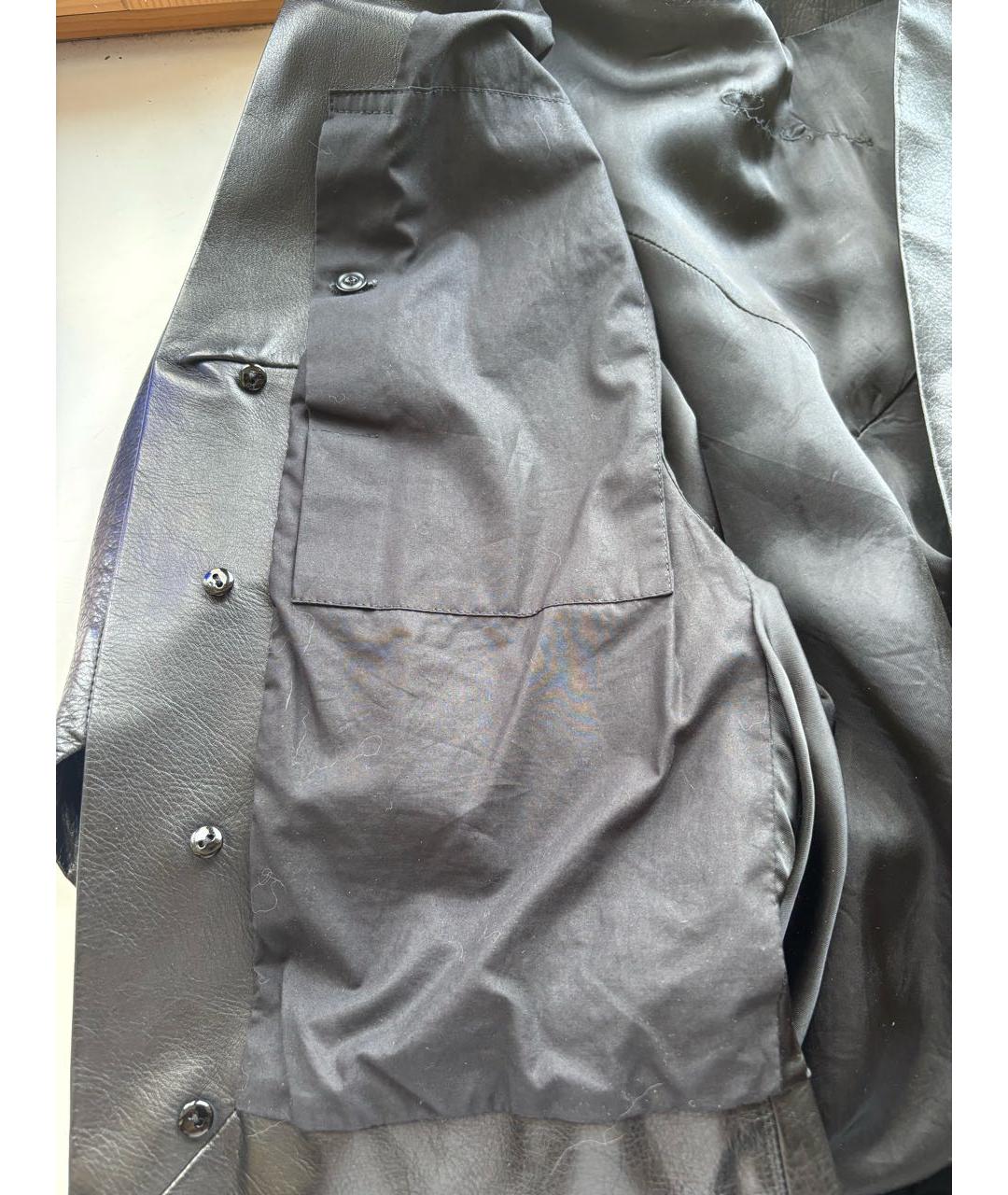 RICK OWENS Черная кожаная куртка, фото 6