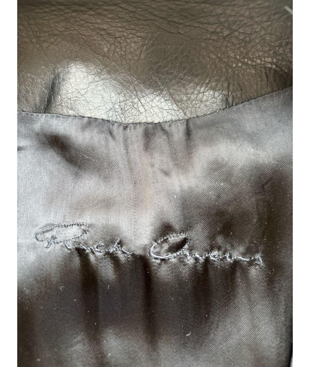 RICK OWENS Черная кожаная куртка, фото 3