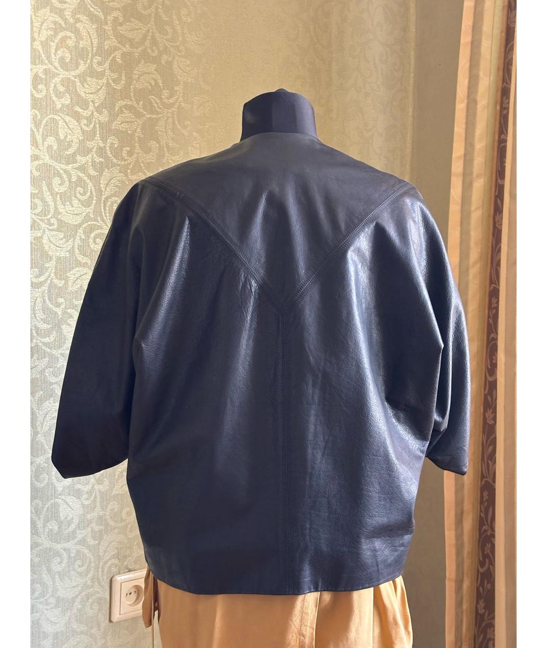 RICK OWENS Черная кожаная куртка, фото 8