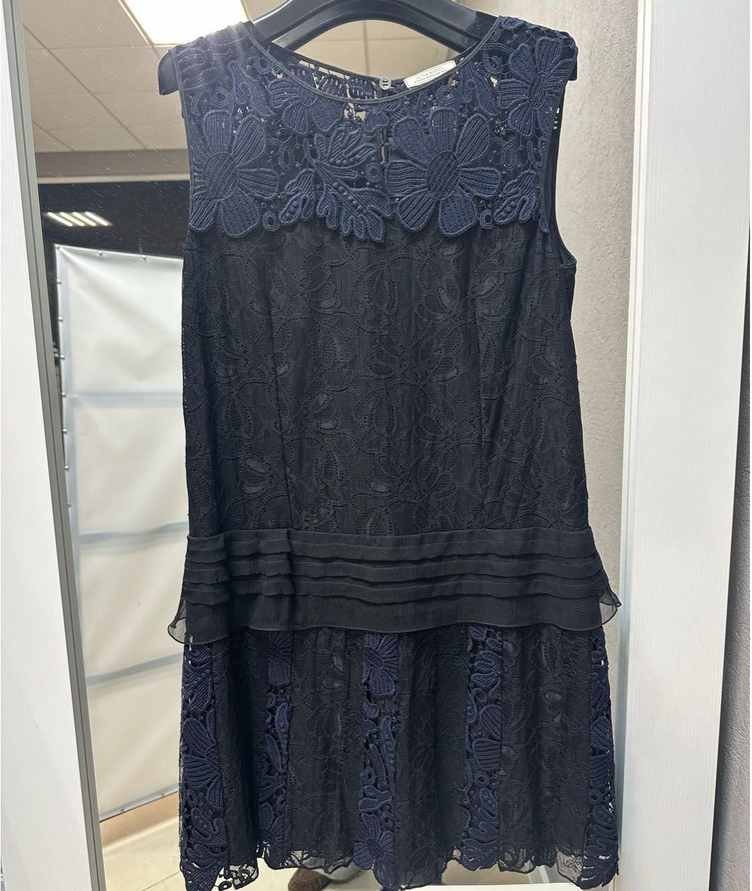 NINA RICCI Темно-синее хлопковое повседневное платье, фото 7