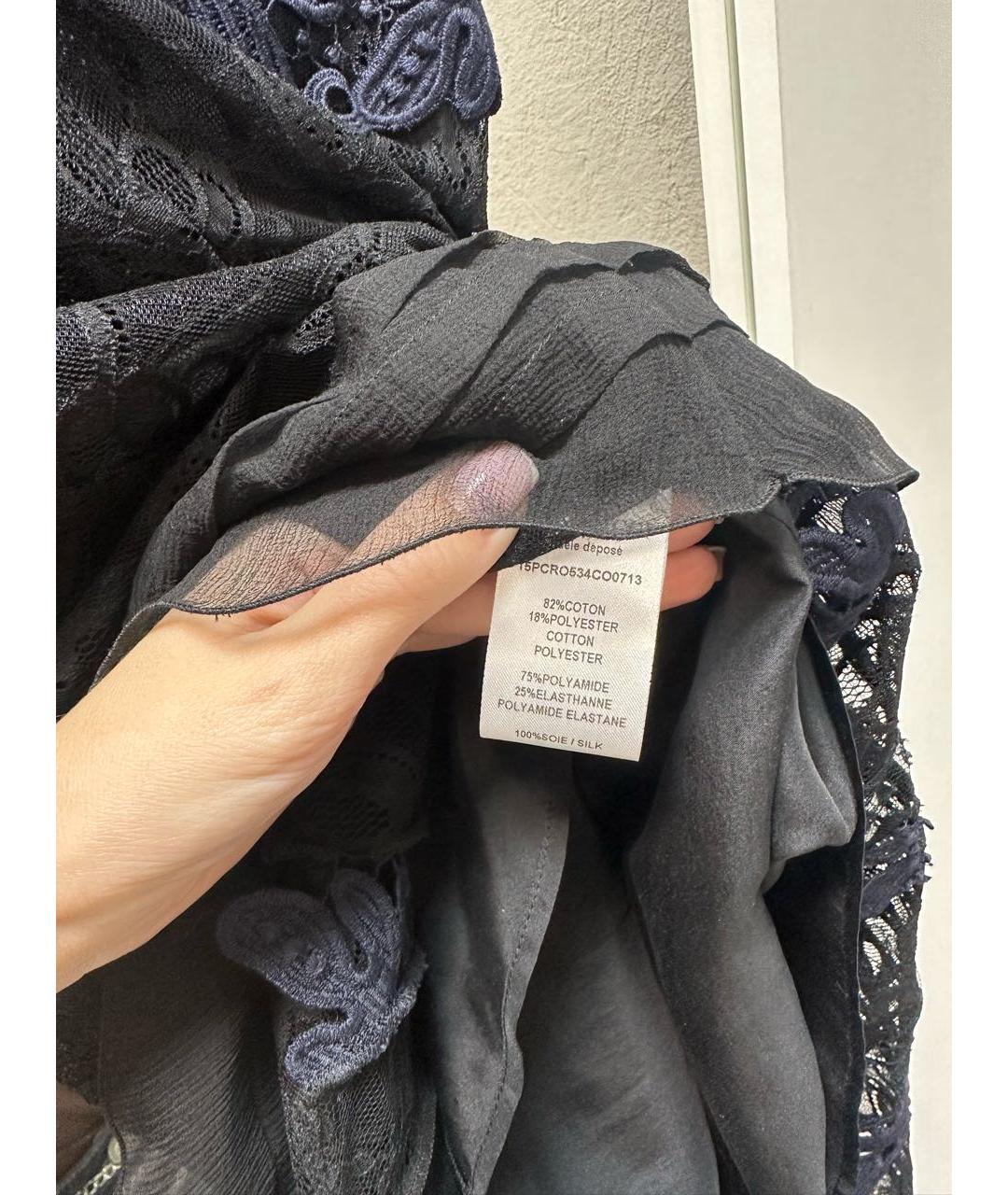 NINA RICCI Темно-синее хлопковое повседневное платье, фото 6