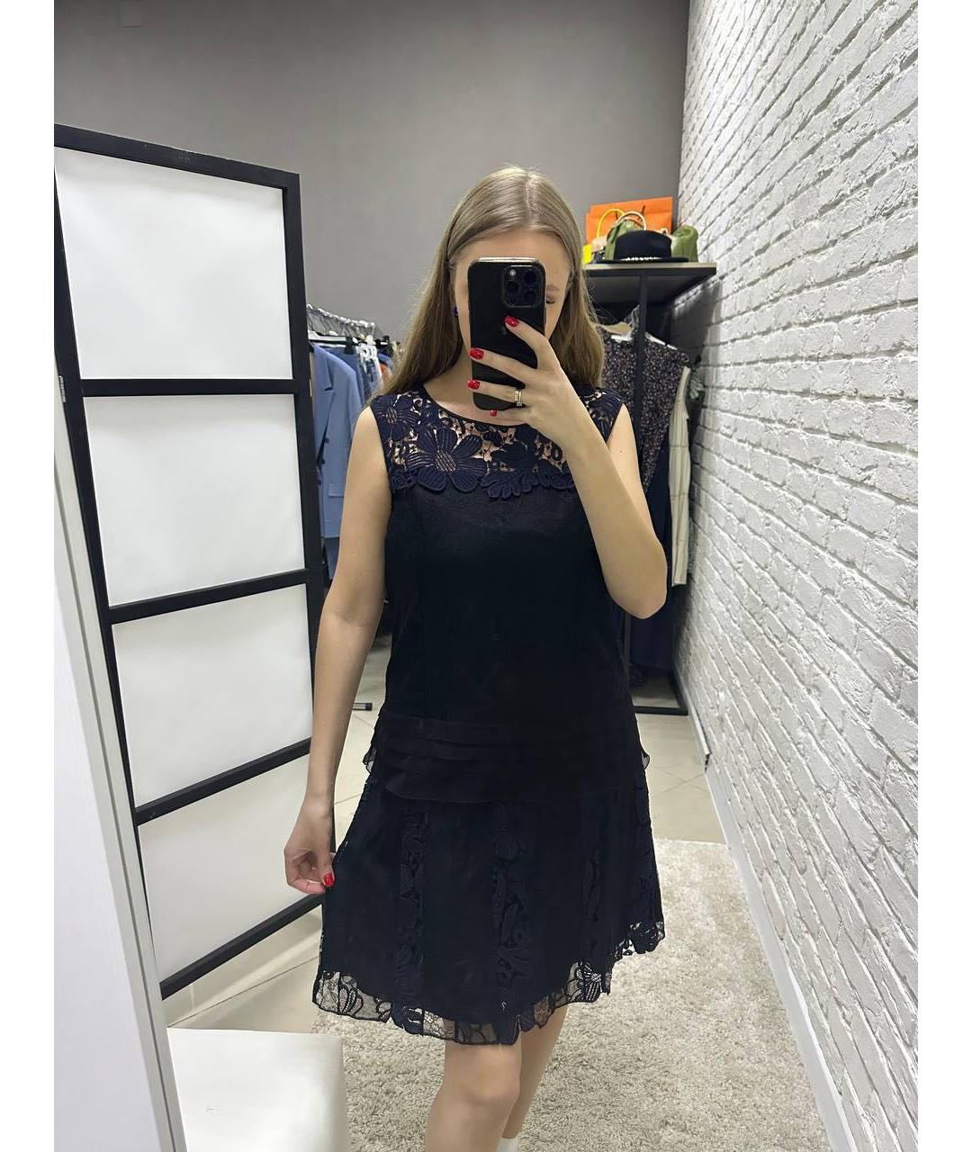 NINA RICCI Темно-синее хлопковое повседневное платье, фото 5