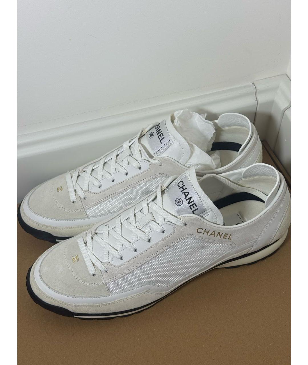 CHANEL Белые кожаные кеды, фото 7