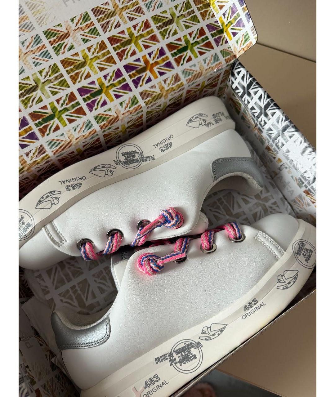 PREMIATA Белые кожаные кеды, фото 8