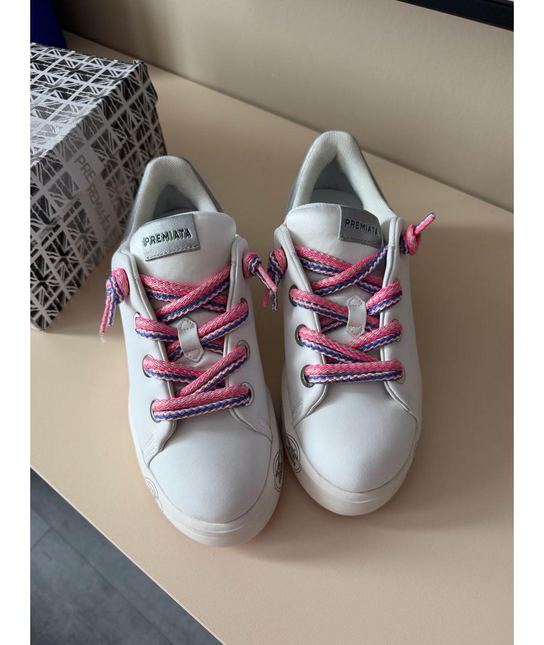 PREMIATA Белые кожаные кеды, фото 2