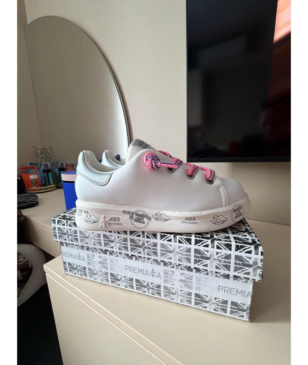PREMIATA Белые кожаные кеды, фото 9