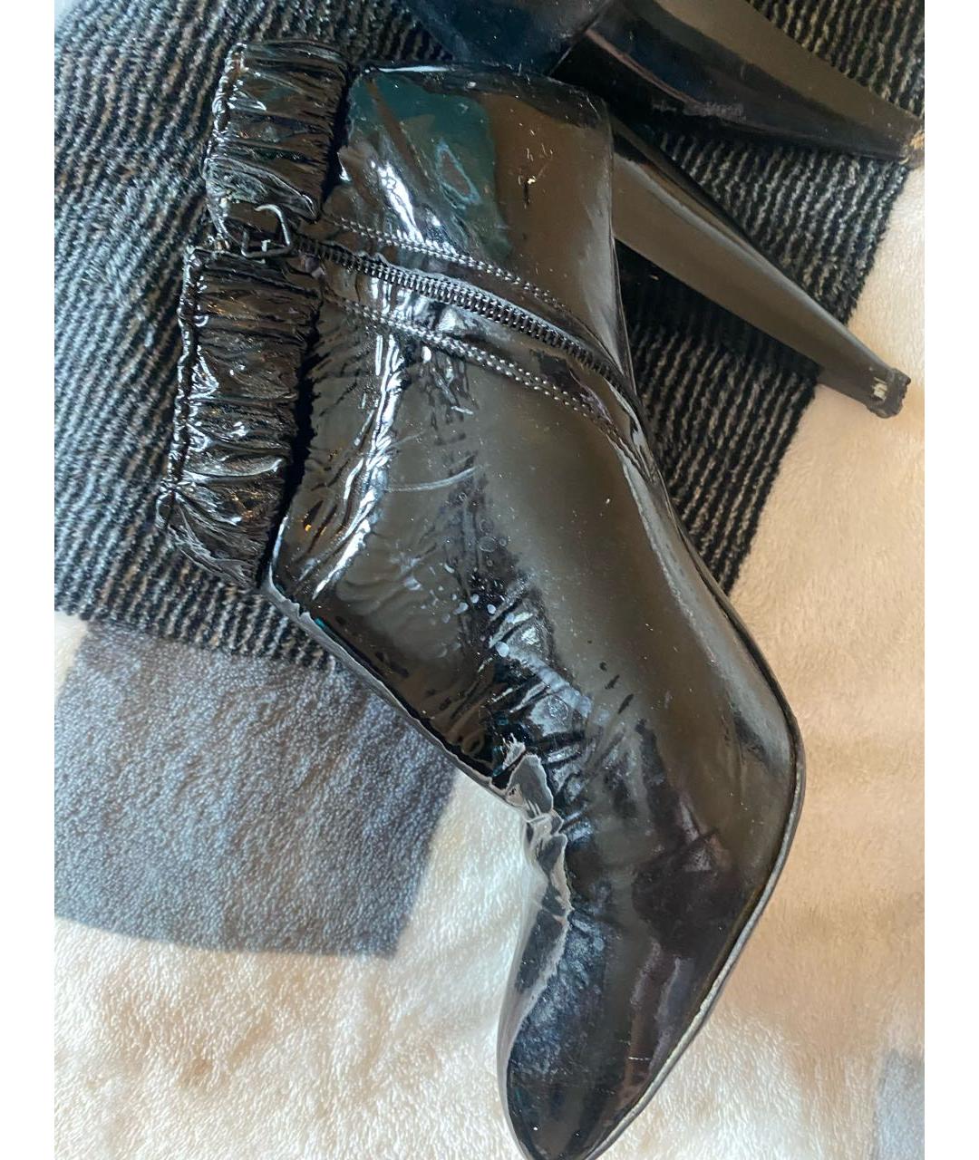 BURBERRY Черные ботильоны из лакированной кожи, фото 3
