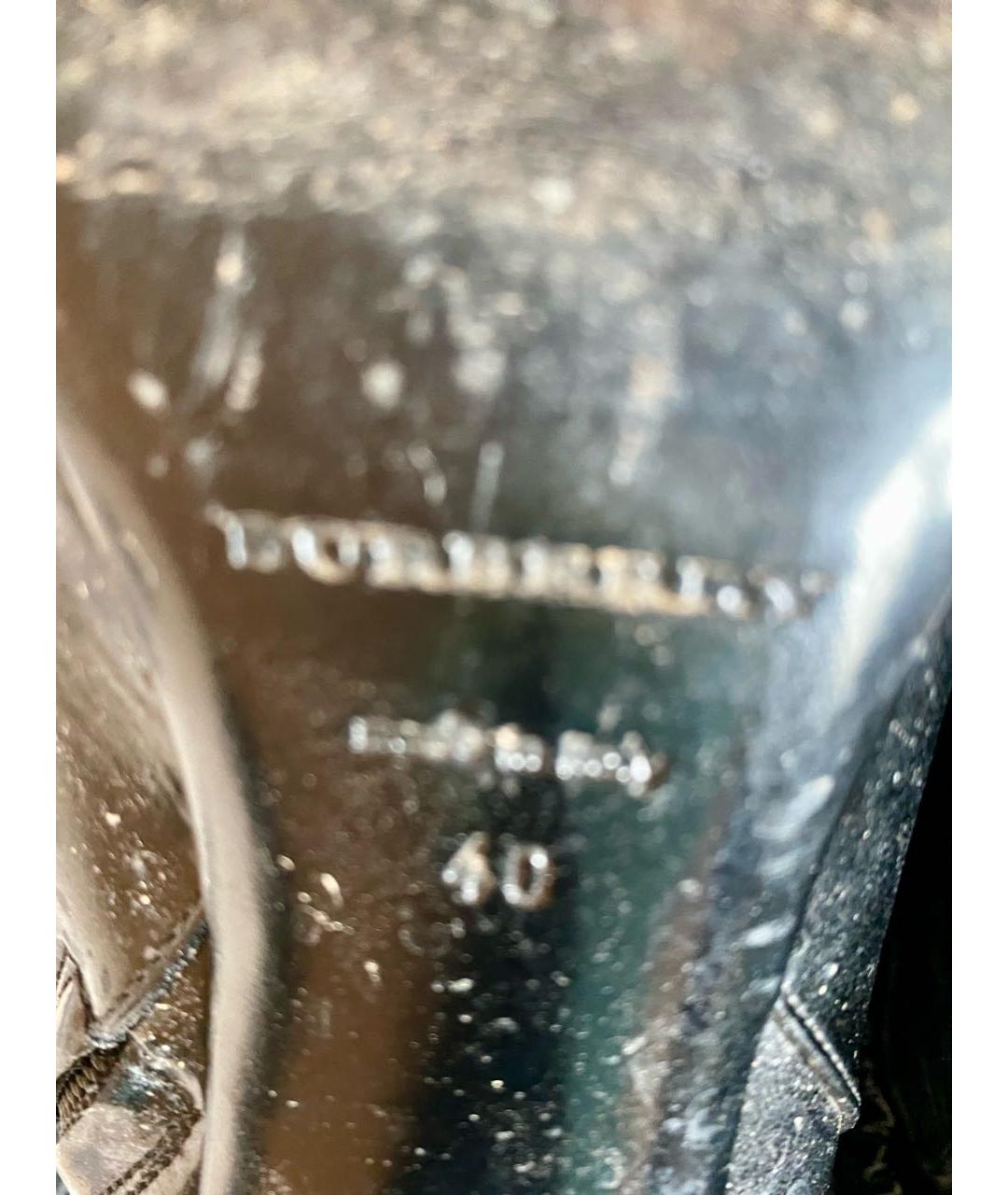 BURBERRY Черные ботильоны из лакированной кожи, фото 5