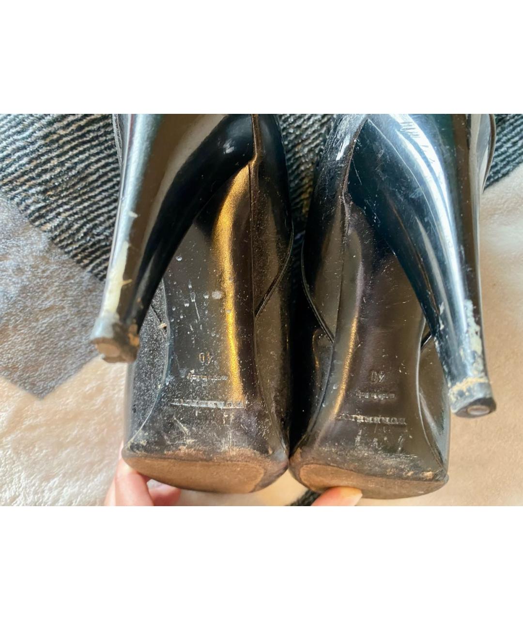 BURBERRY Черные ботильоны из лакированной кожи, фото 4