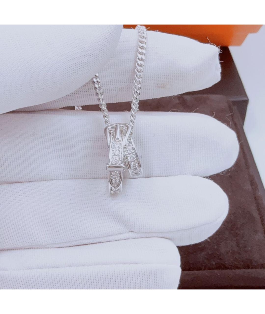 HERMES Белое колье из белого золота, фото 3
