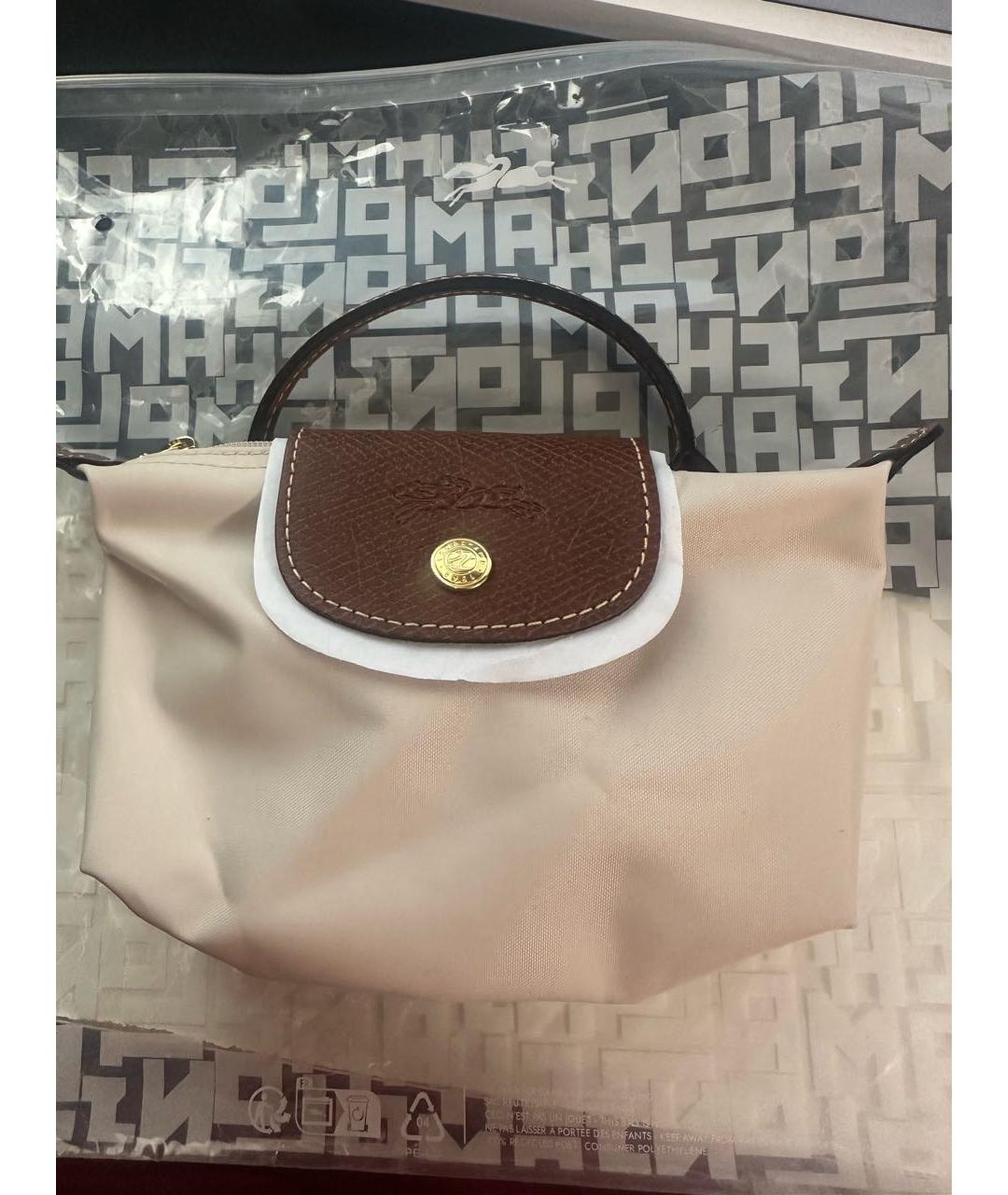 LONGCHAMP Бежевая сумка с короткими ручками, фото 2