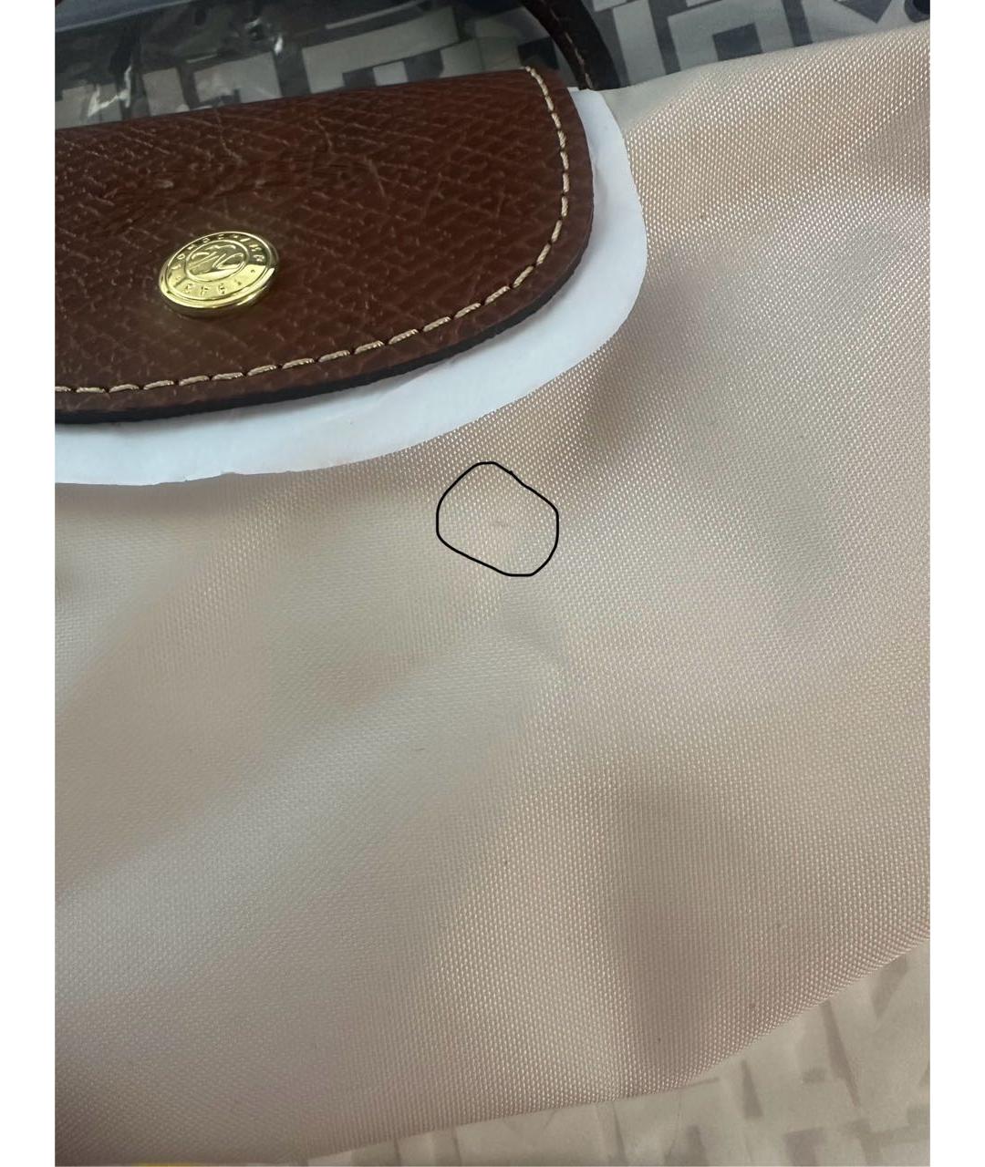 LONGCHAMP Бежевая сумка с короткими ручками, фото 3